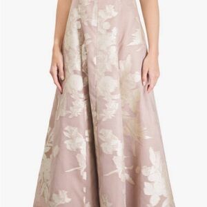 LELA ROSE Floral Fil Coupe Midi Dress